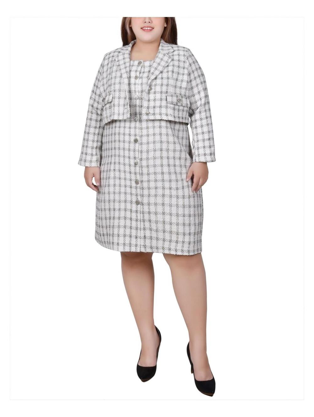 NY Collection Plus Size Long Sleeve Jacket 1X - Picture 4 of 4